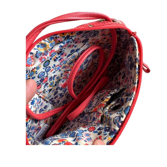Vera Bradley Coral Floral Quilted Crossbody Purse - Picture 5 of 7